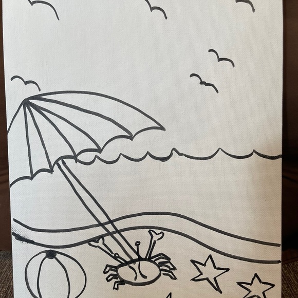 Canvas paint kits - hand drawn (Summer Prints for Sale) - Picture 11 of 15